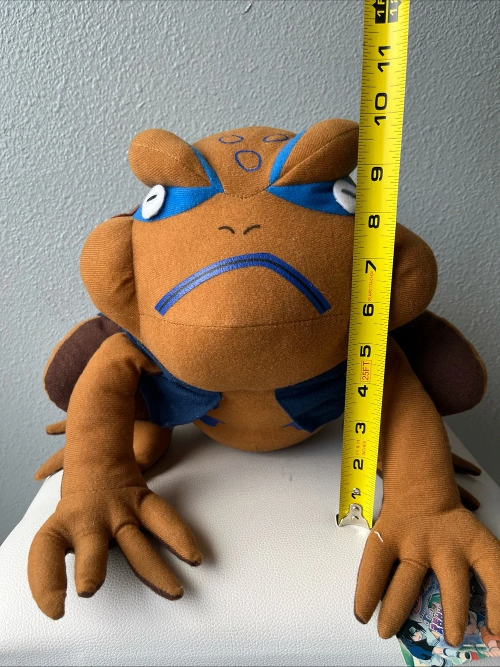 Vintage 2003 Banpresto Naruto Gamakichi Toad Plush, 10”, With Tag